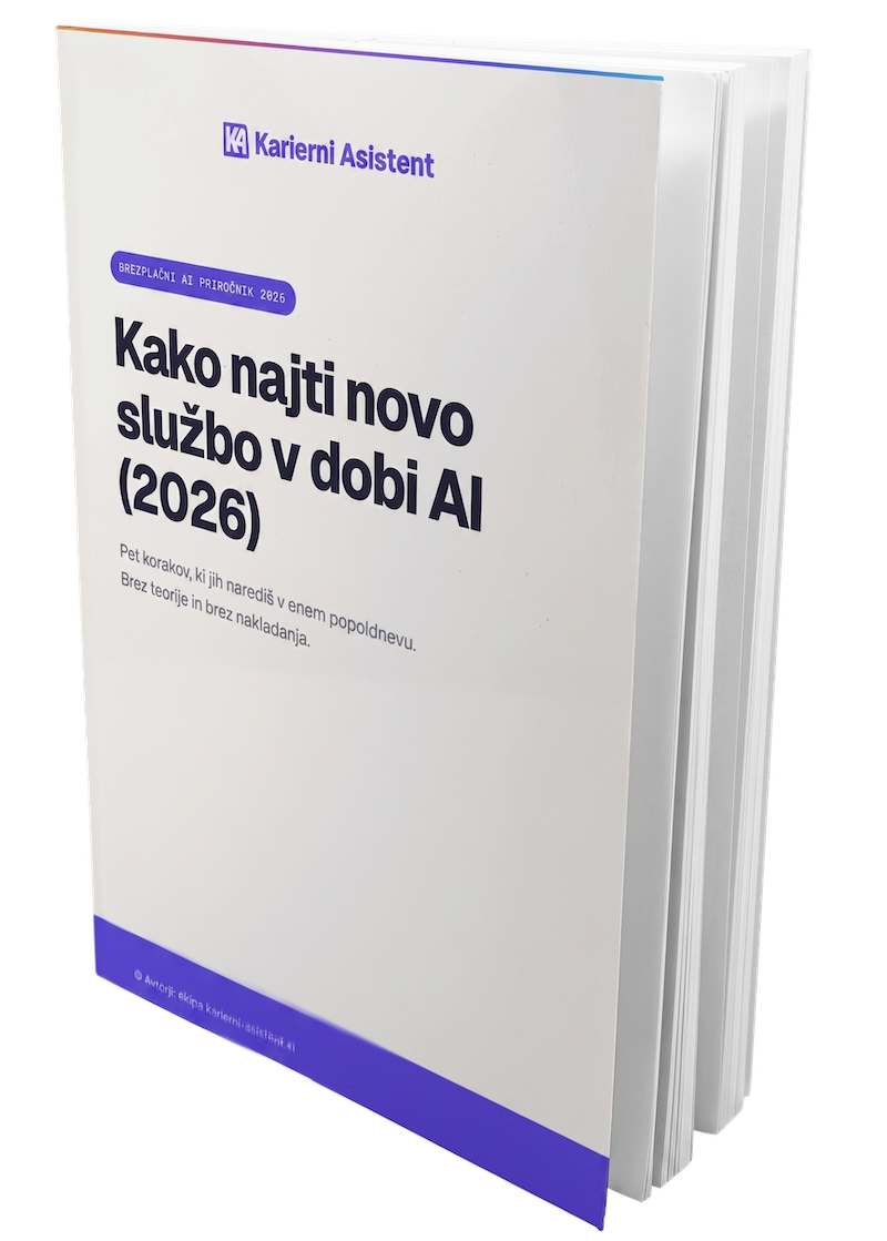 Naslovnica priročnika Kako najti novo službo v dobi AI
